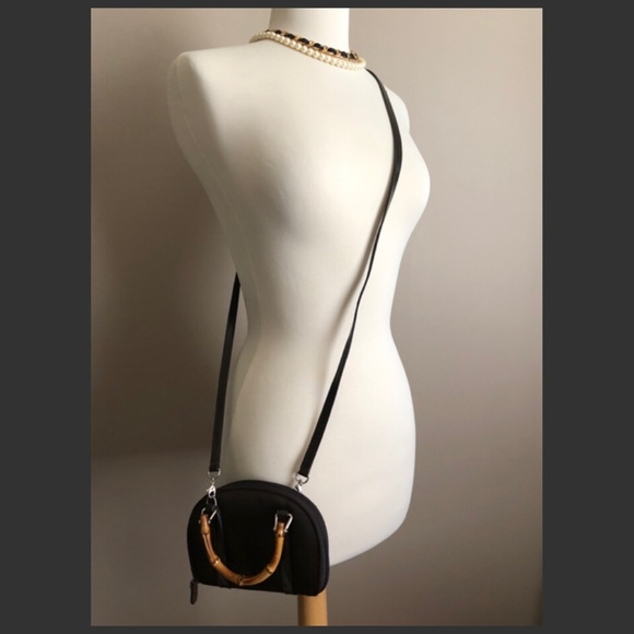 ✨Vintage Rare & Hard to Find GUCCI Bamboo Wallet On Chain Crossbody Mini Bag - Picture 15 of 16